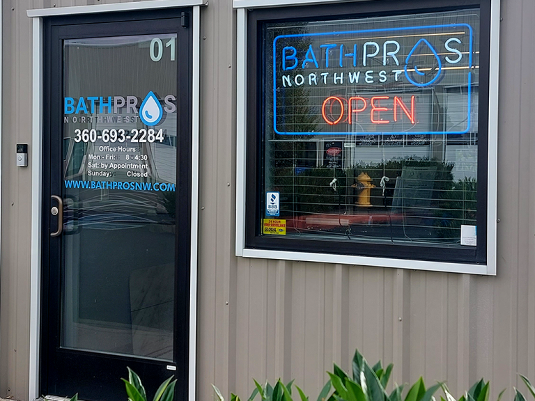 bath pros nw storefront entrance