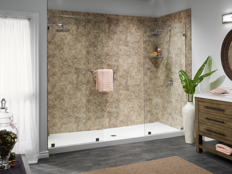 canyon rock smooth oversized double rain shower