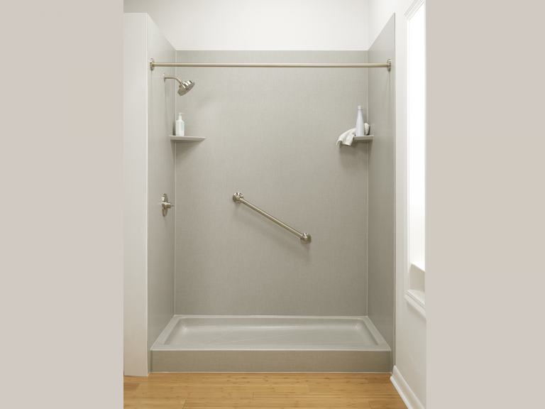 taffeta smooth premium shower base brushed nickel